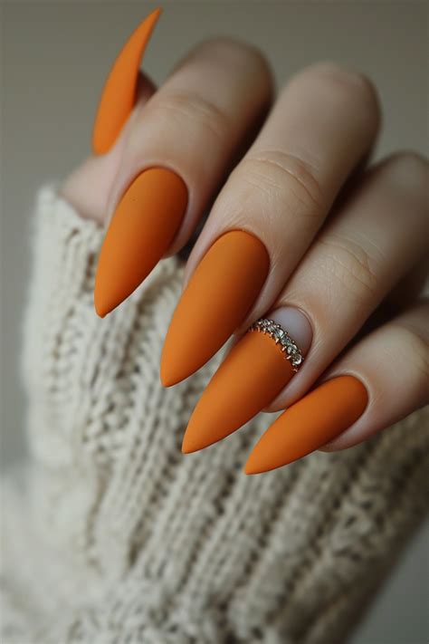 orange almond nails|orange slice nails.